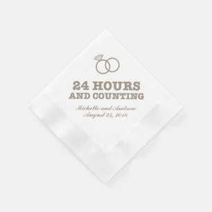 Rehearsal Dinner 24 Hours and Counting Napkin