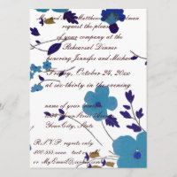 Rehearsal Dinner Blue Flower Art