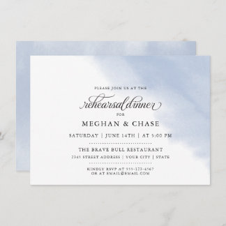 Rehearsal Dinner | Dusty Blue Watercolor Invitation