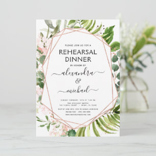 Rehearsal Dinner Eucalyptus Greenery Geometric Invitation