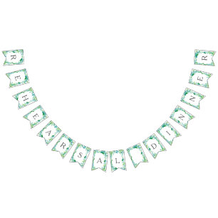 Rehearsal Dinner Flag Banner Laurel Leaf Olive