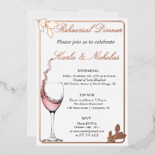 Rehearsal Dinner, Floral Toast, Elegant White