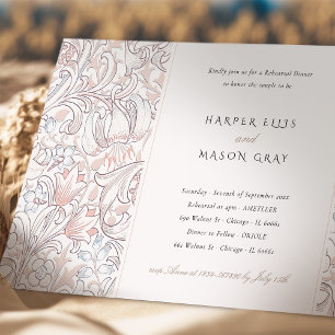 Rehearsal Dinner Golden Lily Elegant Morris Invitation