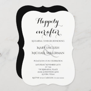 Rehearsal Dinner Happily ever after Invitation