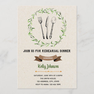 Rehearsal dinner invitation