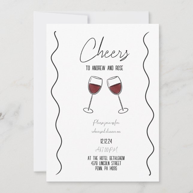 Rehearsal dinner invitation (Front)