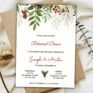 Rehearsal dinner Invitation card floral design