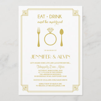 Rehearsal Dinner Invitation / Eat Drink Be Married