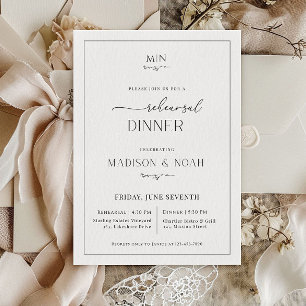 Rehearsal Dinner Invitation Monogram, Classic Wedd