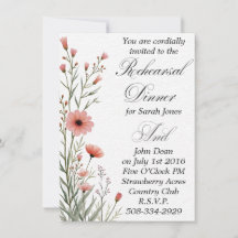 Rehearsal Dinner invitation simple