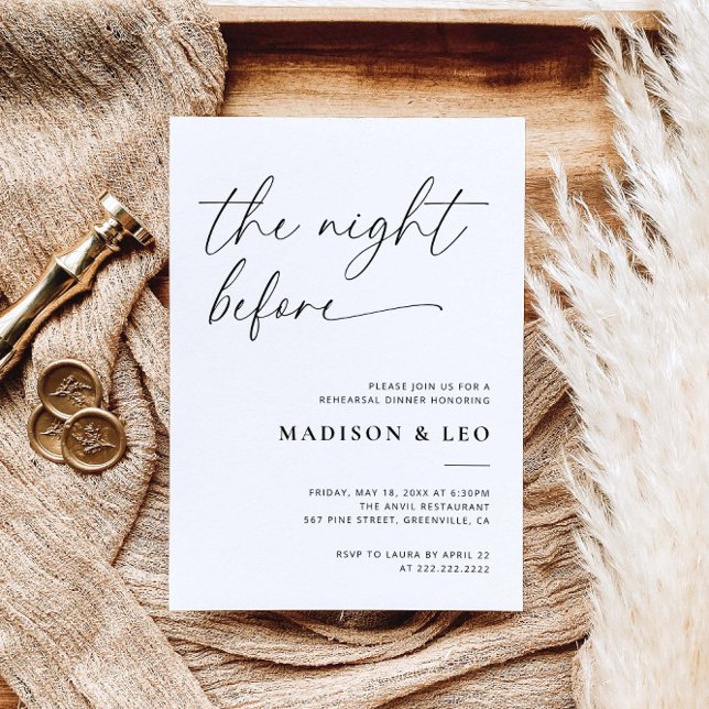 Rehearsal Dinner Invitation The Night Before (Creator Uploaded)