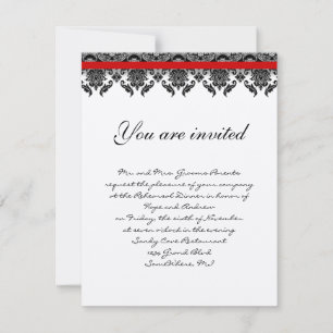 Rehearsal Dinner Invitation -Vintage Black Damask