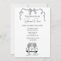 Rehearsal Dinner Invitation with Bow