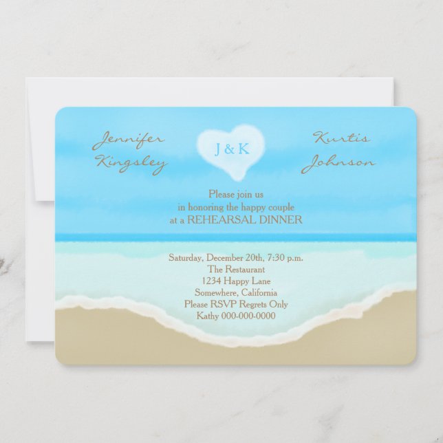 Rehearsal Dinner Invitations Beach (Front)