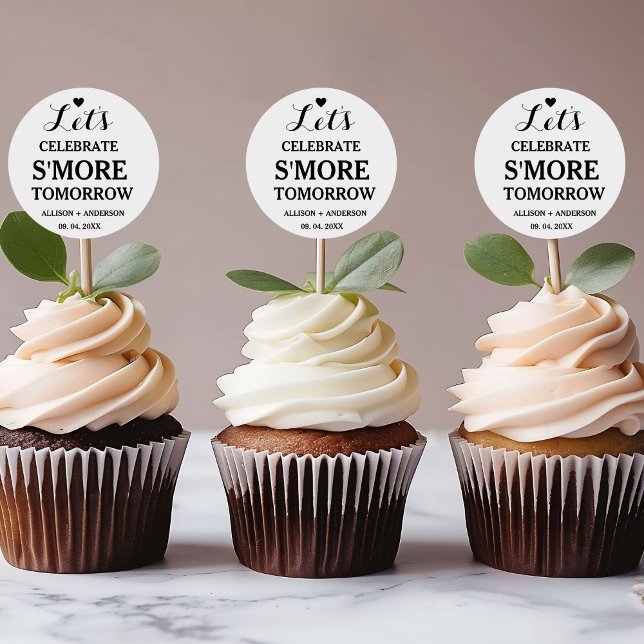 Rehearsal Dinner Let's celebrate S'more Love  Classic Round Sticker (Creator Uploaded)