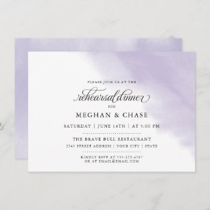 Rehearsal Dinner    Lilac Amethyst Watercolor  Invitation