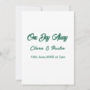 Rehearsal dinner One day away night before name da Invitation