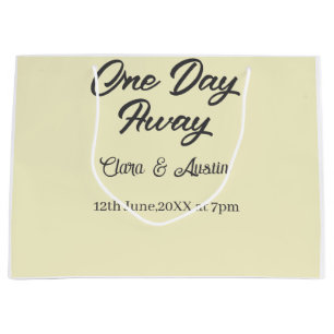 Rehearsal dinner One day away night before name da Large Gift Bag