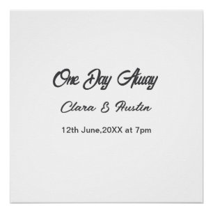 Rehearsal dinner One day away night before name da Poster