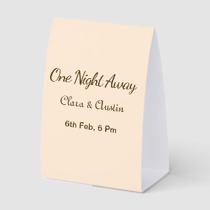 Rehearsal dinner One night away brow orange pastel