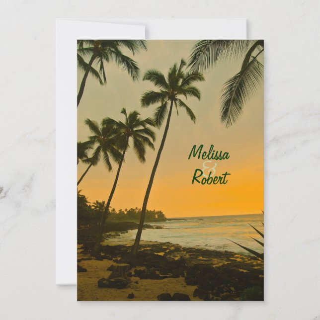 Rehearsal Dinner Palm Tree Design Invitation (Front)