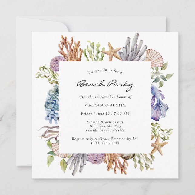 Rehearsal Dinner Party Invitation (Front)