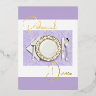 Rehearsal Dinner Place Setting Foil Lavender Purpl