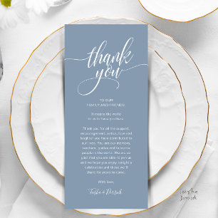 Rehearsal Dinner Place Setting Thank you Card