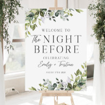 Rehearsal Dinner Sign, The Night Before Sign, Nigh