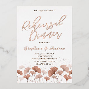 Rehearsal Dinner Terracotta Foliage Rose Gold