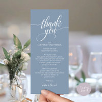 Rehearsal Dinner Thank you Place Setting Card