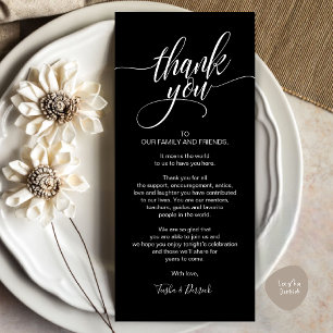 Rehearsal Dinner Thank you Place Setting Card