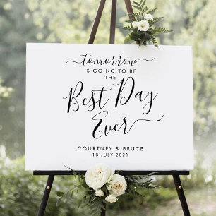 Rehearsal Dinner The Best Day Ever Sign