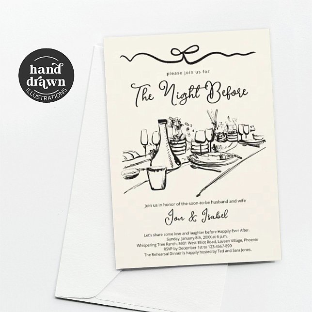 Rehearsal Dinner, The Night Before Invitation (Creator Uploaded)