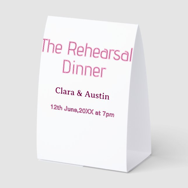 Rehearsal dinner the night before simple minimal m (Front)