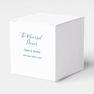 Rehearsal dinner the night before simple minimal m favour box