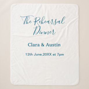Rehearsal dinner the night before simple minimal m sherpa blanket