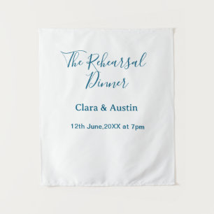 Rehearsal dinner the night before simple minimal m tapestry
