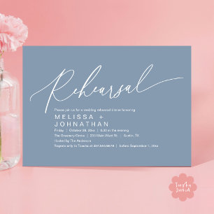 Rehearsal Dinner,The Night Before Wedding Party In Invitation