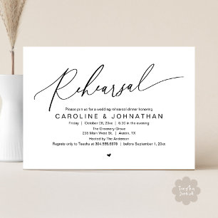 Rehearsal Dinner,The Night Before Wedding Party Invitation