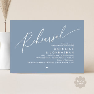 Rehearsal Dinner,The Night Before Wedding Party Invitation