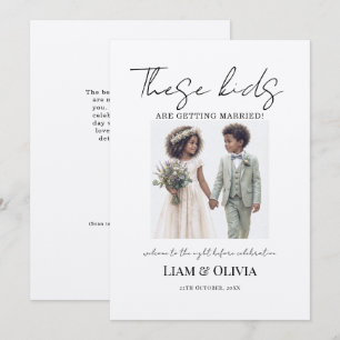 Rehearsal Dinner Wedding Invite, These kids are Ge Invitation