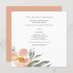 Rehearsal Invitations Watercolor Floral Greeney