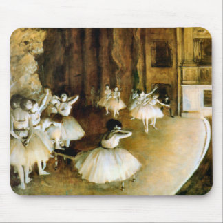 Rehearsal of a Ballet on Stage - Degas Mouse Pad