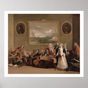Rehearsal of an Opera, c.1709 (oil on canvas) 2 Poster