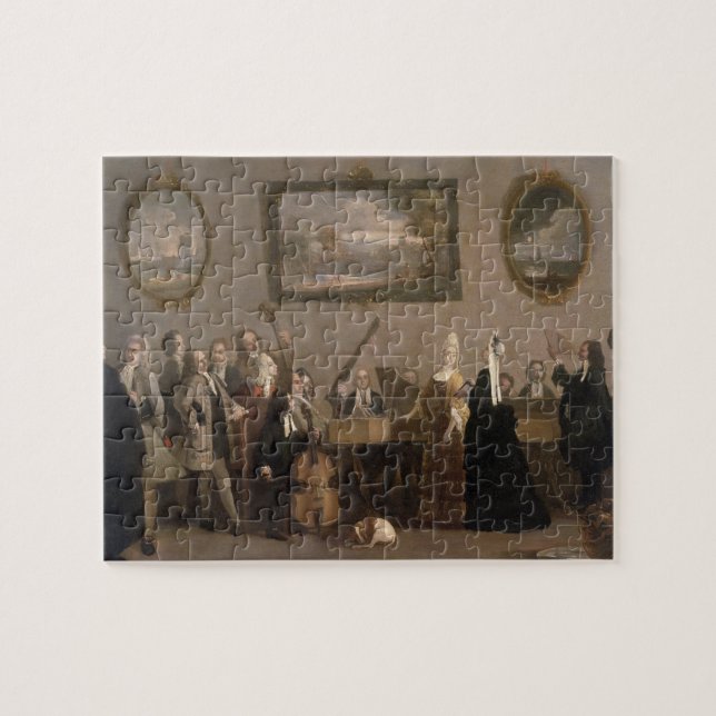 Rehearsal of an Opera, c.1709 (oil on canvas) Jigsaw Puzzle (Horizontal)