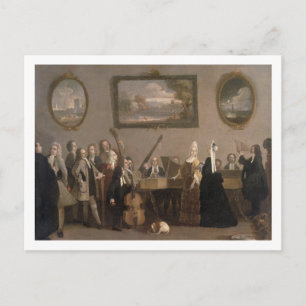 Rehearsal of an Opera, c.1709 (oil on canvas) Postcard