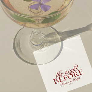 Rehearsal The Night Before Wedding Luxury Red Napkin