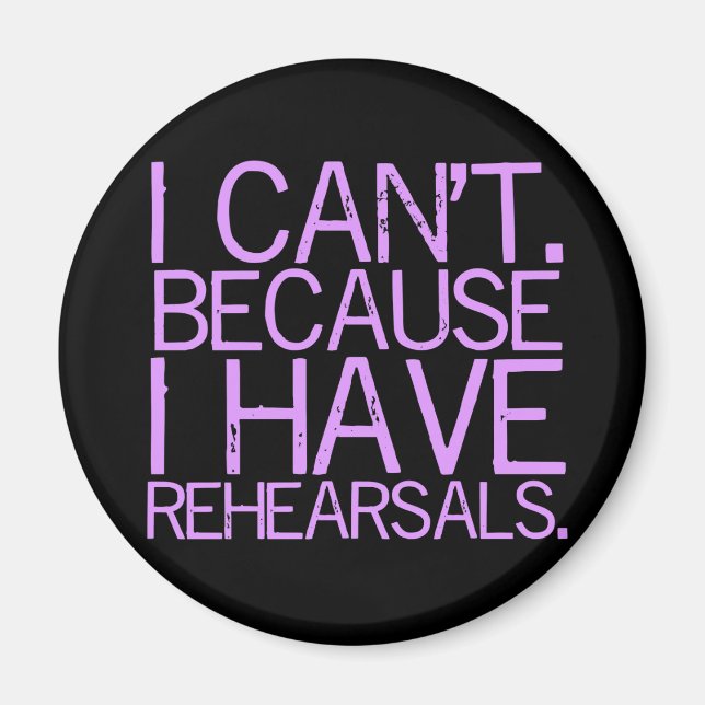 Rehearsals (lavender) Magnet (Front)