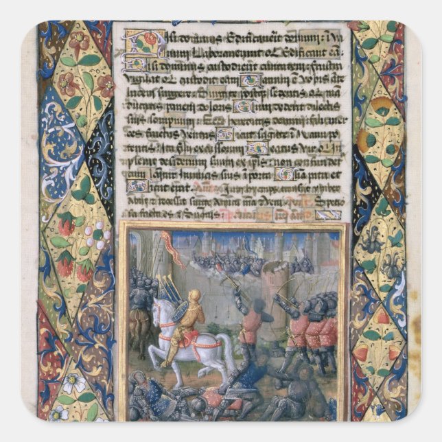 Rehoboam waging war against Jeroboam Square Sticker (Front)